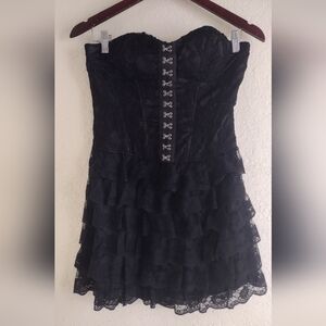 Forever 21 Black Lace Strapless Dress